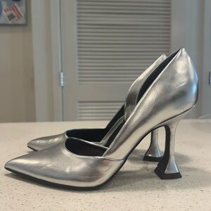Elegant Silver Women's Heels